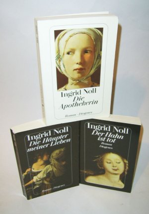 gebrauchtes Buch – Ingrid Noll – 3 Bücher: Der Hahn ist tot, Die Apothekerin, Die Häupter meiner Lieben (Sammlung,Set,Paket,Konvolut)