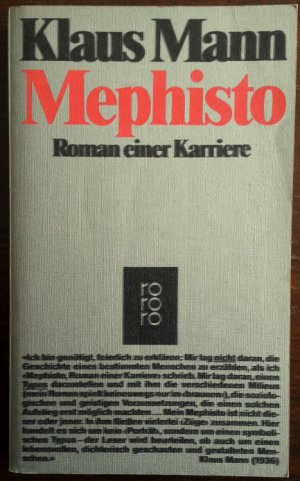 gebrauchtes Buch – Klaus Mann – Mephisto. Roman einer Karriere.