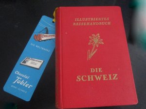 antiquarisches Buch – Waldis, Alfred  – Illustriertes Reisehandbuch Die Schweiz. (Titel-Markenschutz Nr. 114537) Unter Mitwirkung von Fachleuten und Verkehrsorganisationen. Mit 192 Tiefdruckbildern, 40 Kartenblättern der fünffarbigen Schweizer Karte mit Angabe der Wanderzeiten, 3 Übersichtskarten, 16 Panoramen, 7 Stadtübersichtsplänen, 5 Reliefplänchen, 2 Orientierungskarten (wallis, Graubünden), und Skizzen im Text. Strassensignaltafel. Gesamtkarte der Schweiz mit den schweizerischen Eisenbahnen und Alpenposten. - Revidierte 22. Auflage.