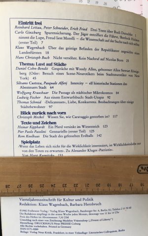 Freibeuter 3. Heft 3 von 1980. Thema: "Lust auf Städte"