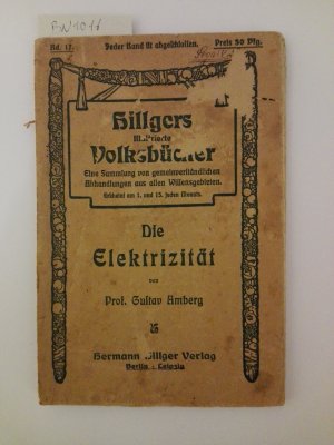 antiquarisches Buch – Gustav Amberg – Die Elektrizität