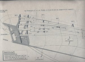 Planrolle Dampfschiff "Schwan". Maßstab 1:100. Standmodell