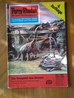 Perry Rhodan Risszeichung Nr.192 Admiral Gecko 4.Auflage Auflage Verlag Pabel 1981