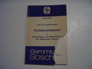 antiquarisches Buch – Konrad Knopp – Funktionentheorie II Göschen Band 703