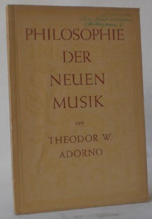 Philosophie der Neuen Musik.