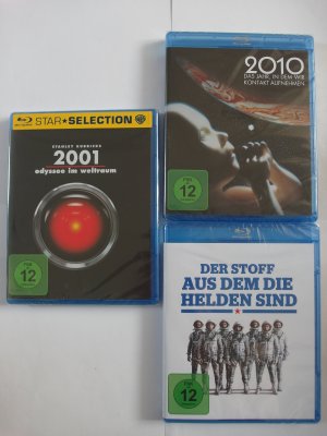 neuer Film – Stanley Kubrick, Peter Hyams – 2001 Odyssee im Weltraum + 2010 Das Jahr in dem wir Kontakt aufnehmen + Der Stoff aus dem Helden sind - Space Opera Kultfilm Sammlung