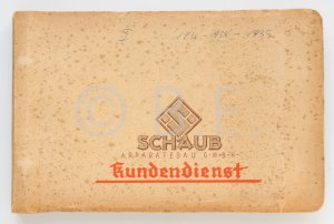 Schaub Kundendienst, Super KW 39, Kongress, Baden 39, Großer Schaub, Junior etc.