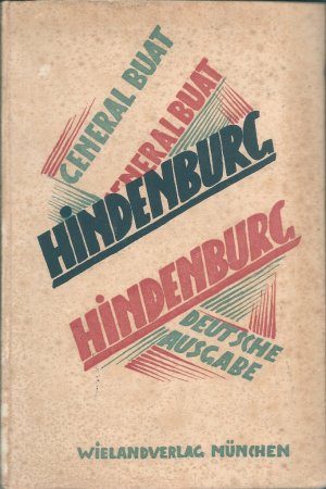 antiquarisches Buch – Général Buat – Hindenburg. Deutsche Ausgabe. Mit drei Karten.