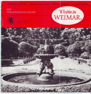 gebrauchtes Buch – WEIMAR-information  – Wohin in Weimar Mai 1977 mit Veranstaltungsplan, mit Einleger-Stadtplan