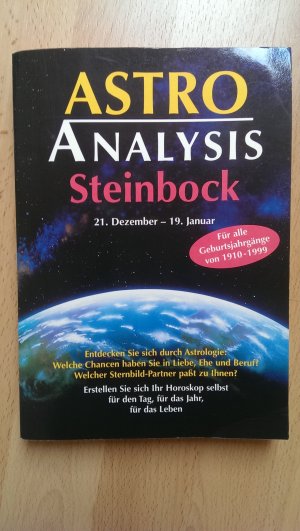 Astro Analysis Steinbock (21.12. bis 19.01.). Für alle Geburtsjahrgänge von 1910-1999