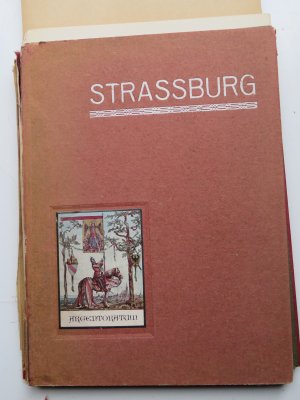 Album von STRASSBURG. 50 Tafeln in Lichtdruck nach photographischen Originalaufnahmen. Bildunterschriften auf Deutsch und Französisch.