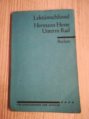 gebrauchtes Buch – Georg Patzer – Lektüreschlüssel zu Hermann Hesse: Unterm Rad