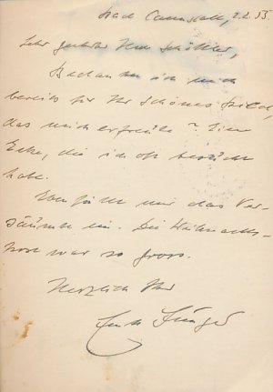 gebrauchtes Buch – Ernst Jünger – Handschriftliche Postkarte mit Unterschrift.