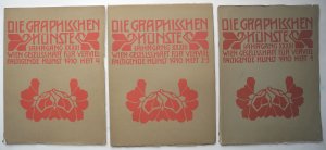 Die graphischen Künste - Jahrgang XXXIII - Wien Gesellschaft für vervielfältigende Kunst 1910, Heft 1-4 Mit Originalgraphiken von Joseph Pennell, Otto […]