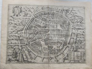 Freiberg in Meissen Blatt 39 aus "Beschreibung und Contrafactur der vornembsten Stät der Welt" , deutsche Ausgabe 1574-1618