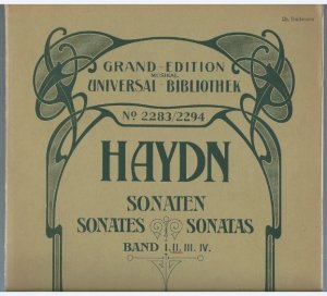 Sonaten / Sonates / Sonatas (= Grand-Edition musikal. Universal-Bibliothek, Bände 2-4, No. 2283/2294, 2295/2306, 2307/2318). 3 von 4 Bänden.