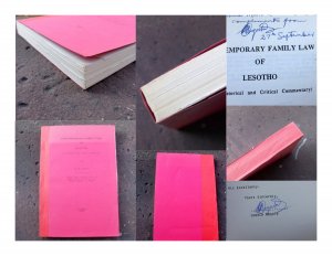 Contemporary Family Law of Lesotho (An Historical and Critical Commentary) by W. C. M. Maqutu. Erstausgabe, mit Widmung und Signatur des Verfassers und […]