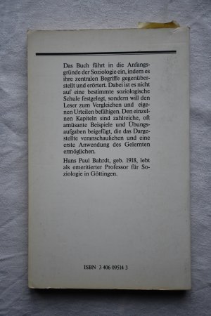 gebrauchtes Buch – Bahrdt, Hans P – Schlüsselbegriffe der Soziologie