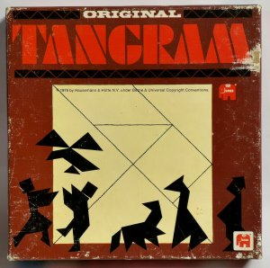 gebrauchtes Spiel – Original Tangram 1978 Jumbo Spiele GmbH Nr 390 - für 1 Spieler - ab 6 Jahren - Spieledauer ca 5 bis 30 Minute