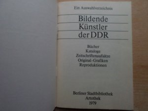 gebrauchtes Buch – Isolde Preißler – Ein Auswahlverzeichnis Bildende Künstler der DDR. Berliner Stadtbibliothek 1979