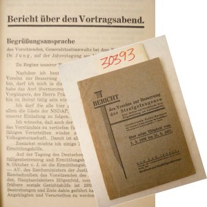 antiquarisches Buch – Landesverein Berlin-Kurmark des Deutschen Reichsverbandes für Straffälligenbetreuung undErmittlungshilfe e – Bericht des Vereins zur Besserung der Strafgefangenen (jetzt: Berliner und Kurmärkische Straffälligenbetreuung und Ermittlungshilfe) über seine Tätigkeit vom 1.4.1936 bis 31.3.1937 Dieses Buch wird von uns nur zur staatsbürgerlichen Aufklärung und zur Abwehr verfassungswidriger Bestrebungen angeboten (§86 StGB)