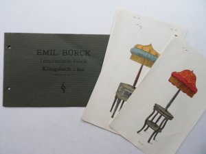 8 Musterblätter, Lampen, Lampenschirm-Fabrik Emil Bürck, Königsbach in Baden.