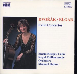 gebrauchter Tonträger – Dvorák + Elgar, Maria Kliegel, Royal Philharmonic Orchestra, Michael Halász – Cello Concertos