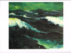 Postkarte: Emil Nolde - Das Meer III, Gemälde 1913 (ungelaufen, aber beschrieben)