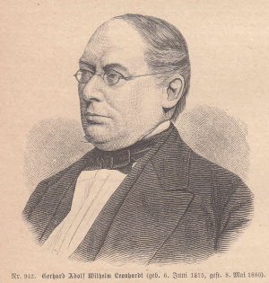 preußischer Justizminister. Brustbild zu seinem Tod am 8. Mai 1880.