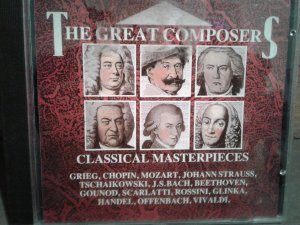 gebrauchter Tonträger – Grieg Chopin Mozart Strauss Tschaikowski Bach Beethoven Rossini Handel Glinka Vivaldi Offenbach Gounod Scarlatti – The Great Composers - Grieg Chopin Mozart Strauss Tschaikowski Bach Beethoven Rossini Handel Glinka Vivaldi Offenbach Gounod Scarlatti