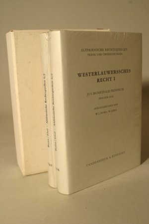 Altfriesische Rechtsquellen. Texte und Übersetzungen 6/1 und 6/2. Westerlauwerssches Recht I. Jus Municipale Frisonum (2 Bände komplett)