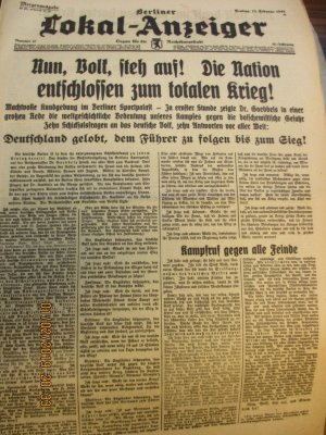 Nun, Volk, steh auf! Berliner Lokal-Anzeiger vom 19.2.43