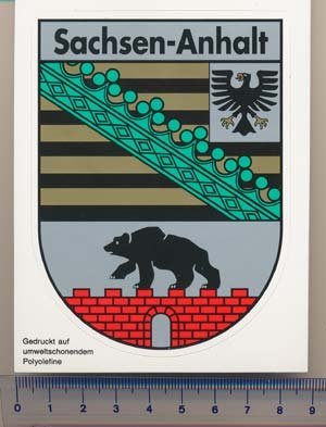 Aufkleber Sachsen-Anhalt Wappen, Landeswappen