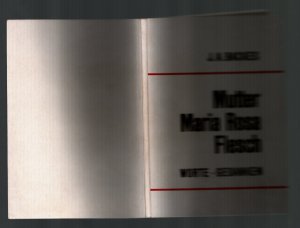 gebrauchtes Buch – Backes, J.A – Mutter Maria Rosa Flesch /Worte Gedanken
