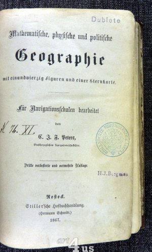 Mathematische, physische und politische Geographie mit einundvierzig Figuren und einer Sternkarte : für Navigationsschulen bearbeitet von ...