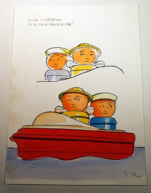 Original Skizze für Kinderbuch " Spielzeugabenteuer " Patrick Pilsl