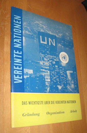 gebrauchtes Buch – Informationsabteilung der Vereinten Nationen  – Vereinte Nationen