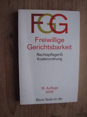 gebrauchtes Buch – Freiwillige Gerichtsbarkeit