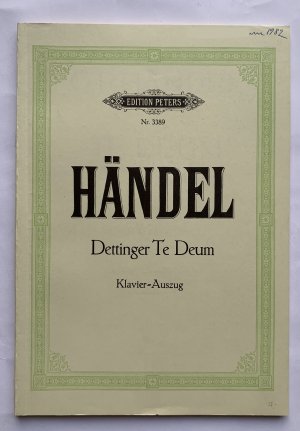 antiquarisches Buch – HÄNDEL – DETTINGER  TE DEUM