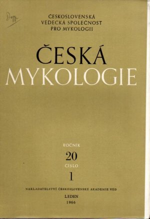 Ceska Mykologie Rocnik 20, Cislo 1, 1966