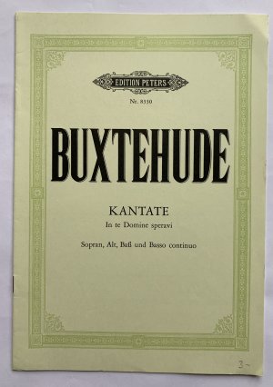 gebrauchtes Buch – Dietrich Buxtehude – Kantate : In de Domine speravi