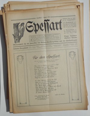 Spessart. Illustrierte Monatsschrift für die Interessen des Gesamt-Spessartgebietes und der Spessartfreunde. 24 Einzelhefte: Jg. 6, Hefte 1-6 (April-November […]