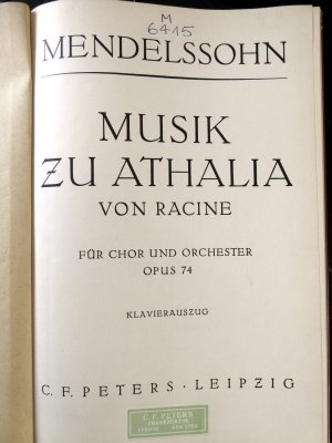 Athalia von Racine op.74.