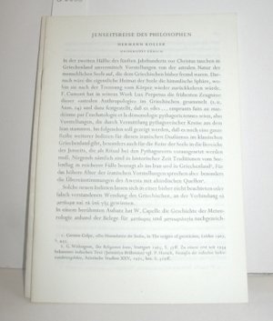 gebrauchtes Buch – HERMANN KOLLER – Jenseitsreise des Philosophen