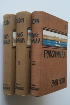 Hedin, S. Transhimalaja. Entdeckungen und Abenteuer in Tibet. Zweite (2.) Auflage bzw. fünfte (5.) Auflage (Band III.). 3 Bände. Leipzig, F. A. Brockhaus […]