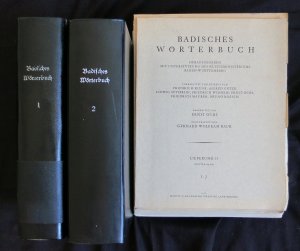 Badisches Wörterbuch (A - Mi = Band 1, 2, + 19 Hefte).