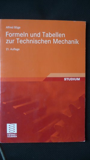 Formeln und Tabellen zur Technischen Mechanik - 21. Aufl.