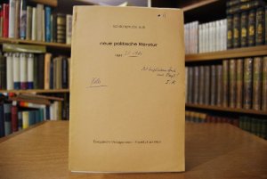 gebrauchtes Buch – Eberhard Kolb – Sonderdruck des Aufsatzes: "Geschichte und Vorgeschichte der Revolution von 1918/19 in Bayern." Aus: Neue politische Literatur Heft 3/1971.