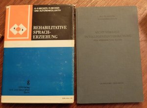 Nicht-verbale Intelligenzuntersuchung für Hörende und Taube. Rehabilitative Spracherziehung. (2 Bücher)