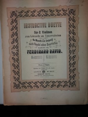 Instructive Duette für 2 Violinen nach Haydn'schen Quartetten N°3 (Haydn Op.33,2)